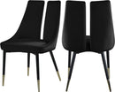 Sleek Black Velvet Dining Chair - NY Furniture Direct (NY)