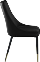 Sleek Black Velvet Dining Chair - NY Furniture Direct (NY)