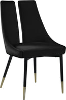 Sleek Black Velvet Dining Chair - NY Furniture Direct (NY)