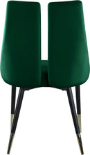 Sleek Green Velvet Dining Chair - NY Furniture Direct (NY)
