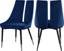 Sleek Navy Velvet Dining Chair - NY Furniture Direct (NY)