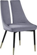 Sleek Grey Velvet Dining Chair - NY Furniture Direct (NY)
