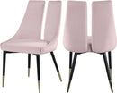 Sleek Pink Velvet Dining Chair - NY Furniture Direct (NY)