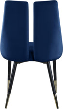Sleek Navy Velvet Dining Chair - NY Furniture Direct (NY)
