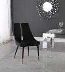 Sleek Black Velvet Dining Chair - NY Furniture Direct (NY)