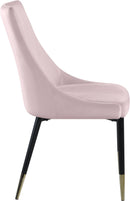 Sleek Pink Velvet Dining Chair - NY Furniture Direct (NY)