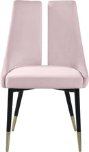 Sleek Pink Velvet Dining Chair - NY Furniture Direct (NY)
