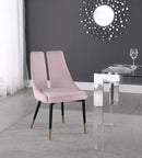 Sleek Pink Velvet Dining Chair - NY Furniture Direct (NY)