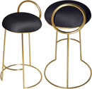 Ring Black Velvet Counter Stool - NY Furniture Direct (NY)