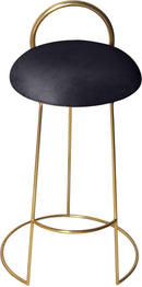 Ring Black Velvet Counter Stool - NY Furniture Direct (NY)