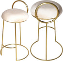 Ring Cream Velvet Counter Stool - NY Furniture Direct (NY)
