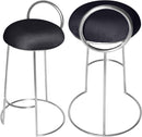 Ring Black Velvet Counter Stool - NY Furniture Direct (NY)
