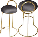 Ring Grey Velvet Counter Stool - NY Furniture Direct (NY)