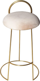 Ring Cream Velvet Counter Stool - NY Furniture Direct (NY)
