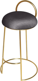 Ring Grey Velvet Counter Stool - NY Furniture Direct (NY)