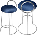 Ring Navy Velvet Counter Stool - NY Furniture Direct (NY)