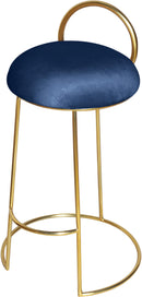 Ring Navy Velvet Counter Stool - NY Furniture Direct (NY)