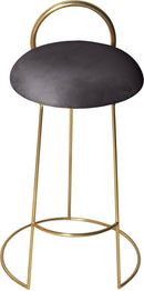Ring Grey Velvet Counter Stool - NY Furniture Direct (NY)