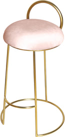 Ring Pink Velvet Counter Stool - NY Furniture Direct (NY)