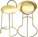 Ring Yellow Velvet Counter Stool - NY Furniture Direct (NY)