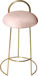 Ring Pink Velvet Counter Stool - NY Furniture Direct (NY)