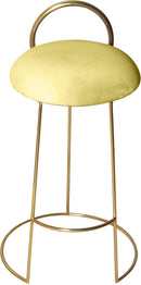 Ring Yellow Velvet Counter Stool - NY Furniture Direct (NY)