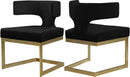 Alexandra Black Velvet Dining Chair - NY Furniture Direct (NY)