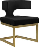 Alexandra Black Velvet Dining Chair - NY Furniture Direct (NY)