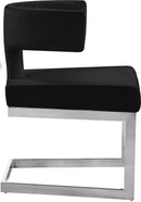 Alexandra Black Velvet Dining Chair - NY Furniture Direct (NY)