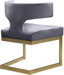 Alexandra Grey Velvet Dining Chair - NY Furniture Direct (NY)
