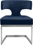 Alexandra Navy Velvet Dining Chair - NY Furniture Direct (NY)