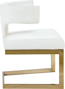Alexandra White Faux Leather Dining Chair - NY Furniture Direct (NY)