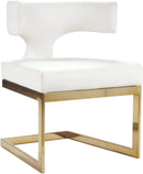 Alexandra White Faux Leather Dining Chair - NY Furniture Direct (NY)