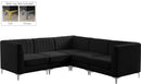 Alina Black Velvet Modular Sectional - NY Furniture Direct (NY)
