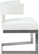 Alexandra White Faux Leather Dining Chair - NY Furniture Direct (NY)