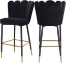 Lily Black Velvet Stool - NY Furniture Direct (NY)