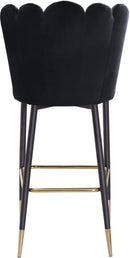 Lily Black Velvet Stool - NY Furniture Direct (NY)