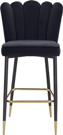 Lily Black Velvet Stool - NY Furniture Direct (NY)