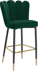 Lily Green Velvet Stool - NY Furniture Direct (NY)