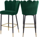 Lily Green Velvet Stool - NY Furniture Direct (NY)