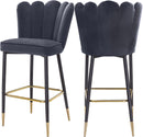 Lily Grey Velvet Stool - NY Furniture Direct (NY)