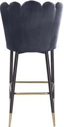 Lily Grey Velvet Stool - NY Furniture Direct (NY)