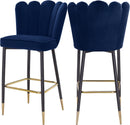 Lily Navy Velvet Stool - NY Furniture Direct (NY)