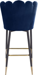 Lily Navy Velvet Stool - NY Furniture Direct (NY)