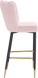 Lily Pink Velvet Stool - NY Furniture Direct (NY)