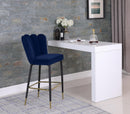 Lily Navy Velvet Stool - NY Furniture Direct (NY)