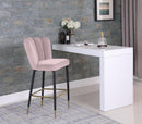 Lily Pink Velvet Stool - NY Furniture Direct (NY)