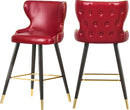 Hendrix Red Faux Leather Counter/Bar Stool