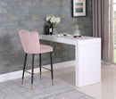 Lily Pink Velvet Stool - NY Furniture Direct (NY)