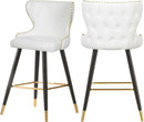 Hendrix White Faux Leather Counter/Bar Stool